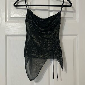 Strapless black and bedazzled top. Tried on never worn